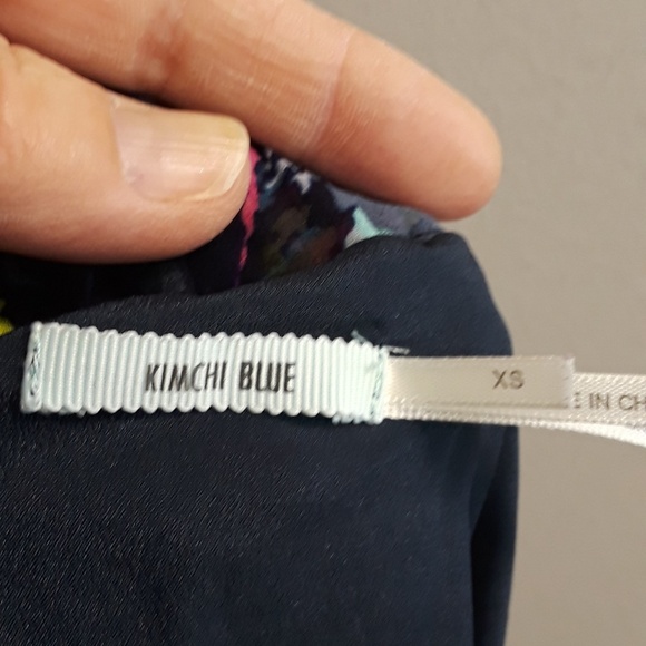 KIMCHI Blue Black & Pink Floral Hi Low Skirt - Picture 6 of 8